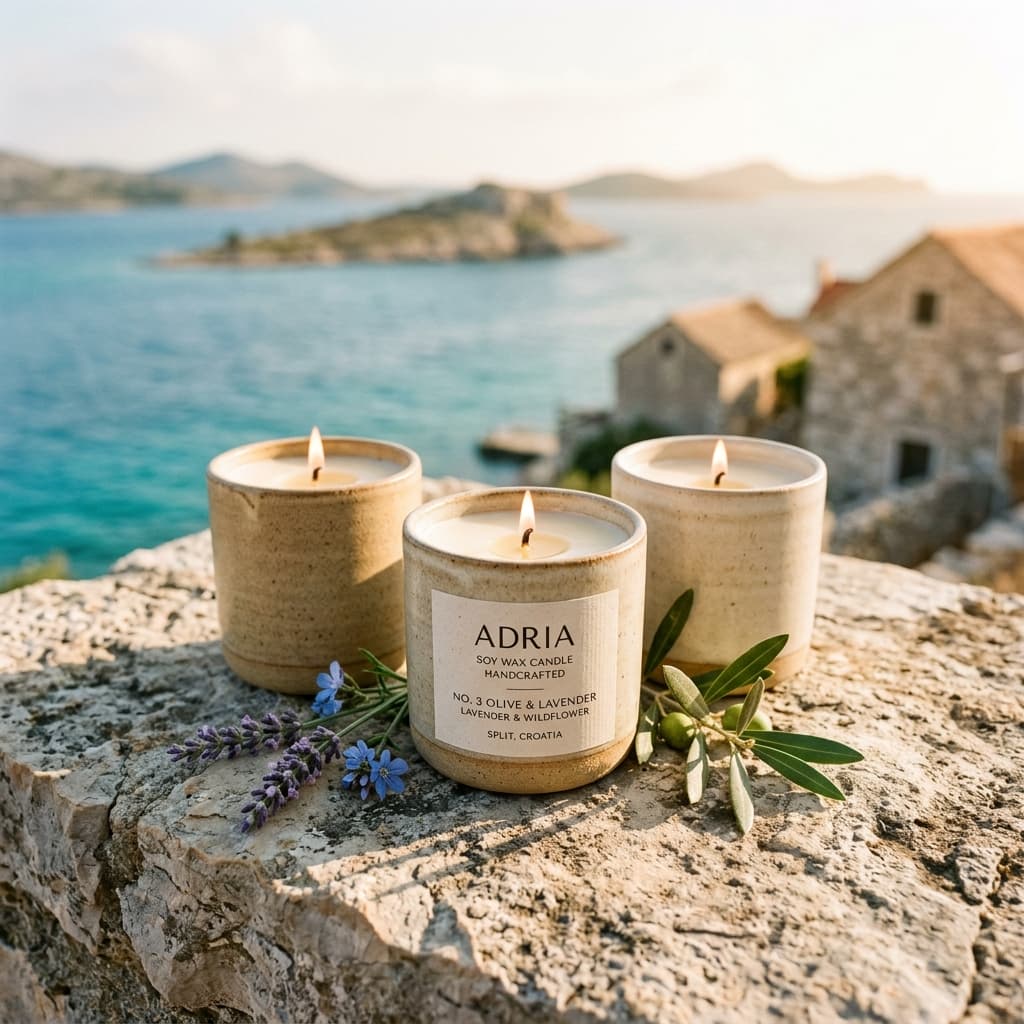 Handcrafted soy wax candles by Adriatic Scent